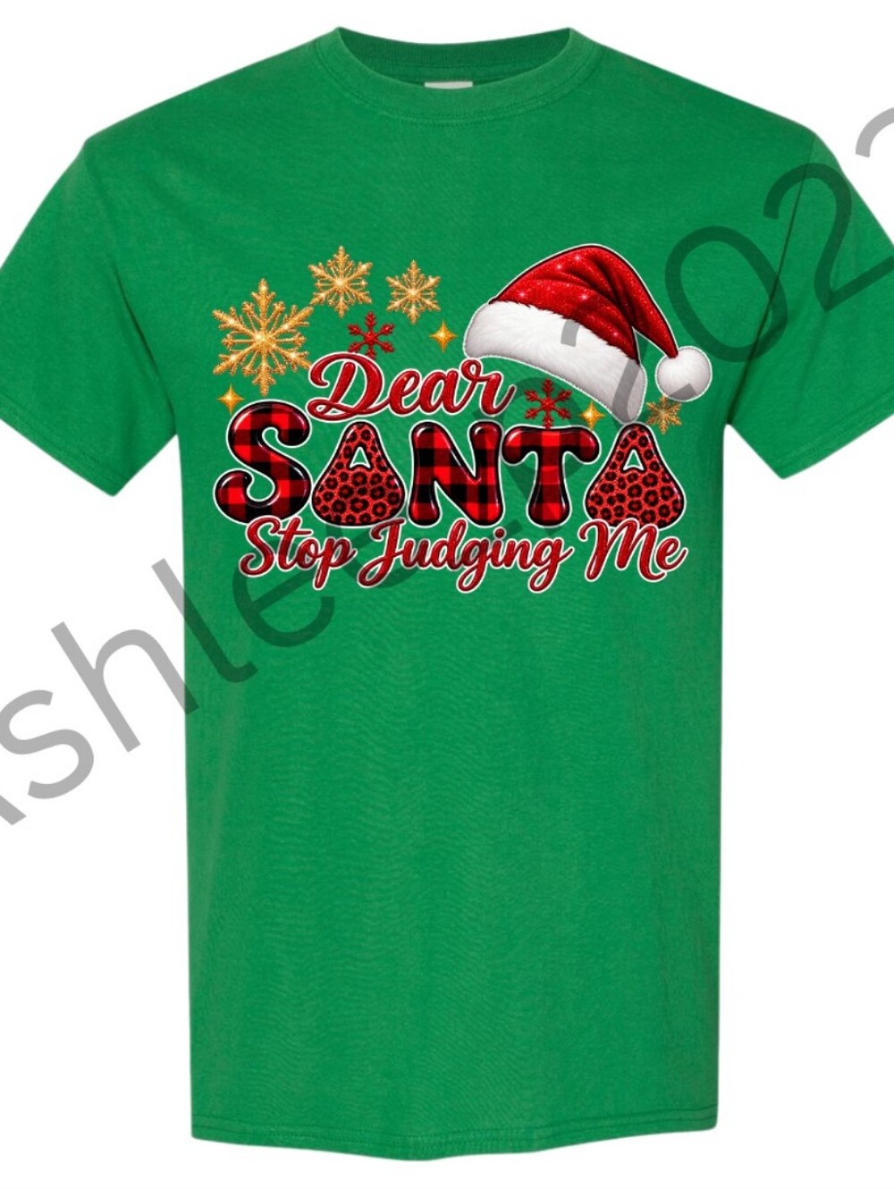 Dear Santa Stop Judging Me Unisex Short Sleeve Graphic Tee Shirt